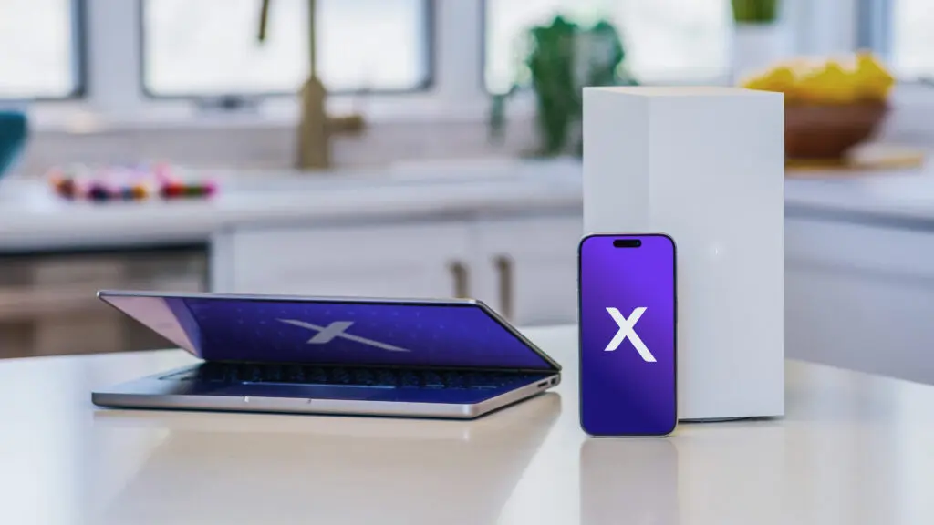 Xfinity products on the kitchen table