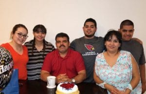 Abiezer Acosta and his family.