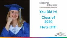 Class of 2020 poster for Leaders and Achievers winners